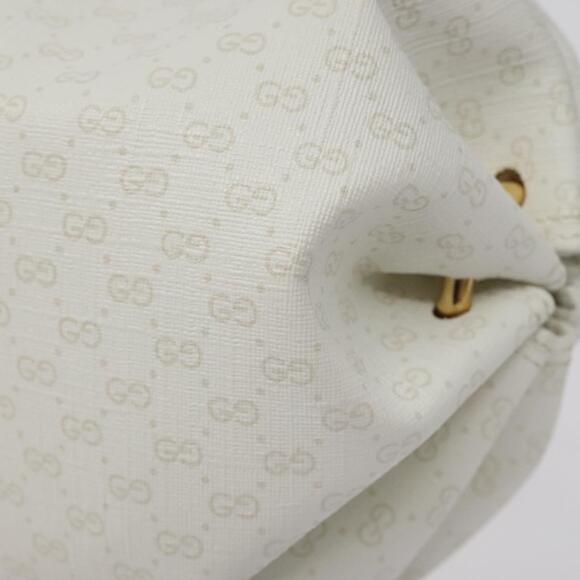GUCCI Micro GG Supreme Shoulder Bag Pvc White Gold - Picture 10 of 16